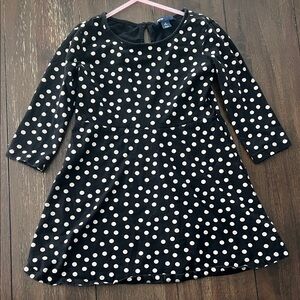 Girls Gap Kids Dress - Black and White Polka Dot Size 6-7 excellent condition